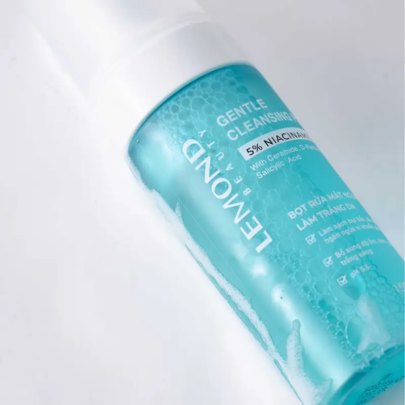Bọt Rửa Mặt Tạo Bọt LEMOND GENTLE CLEANSING FOAM Hỗ Trợ Sáng Da, Làm Sạch Da 150ml 7