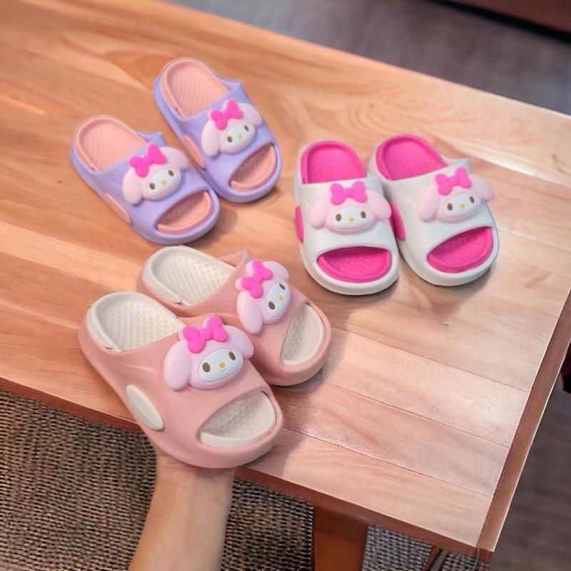 MUA 1 TẶNG 1  Dép bánh mì đế tháo rời 2 lớp siêu nhẹ siêu mềm cho bé gái hình thỏ Melody