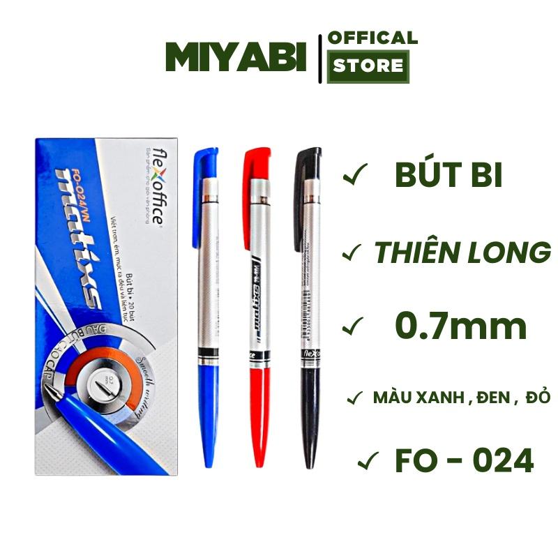 Bút bi thiên long ngòi 0,7mm hộp 20 cái màu xanh / đen / đỏ - Hộp bút bi thiên long cao cấp - MIYABI STORE