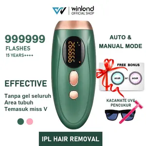 【Free shipping】IPL laser Hair Removal Perontok Bulu Permanent Alat Penghilang bulu TANPA SAKIT 999999 FLASH GARANSI 1TAHUN
