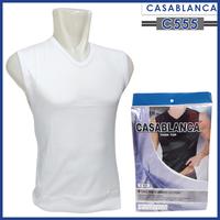Gambar Kaos Tank Top Pria V Neck Polos Casablanca C555 Katun Distro Rib Combed Cotton dari CasablancaWear Kota Administrasi Jakarta Barat 1 Tokopedia