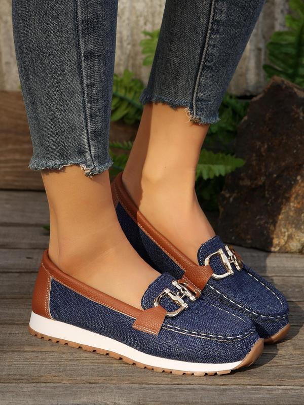 Women's Fashionable Solid Color Slip on Flats, 1 Pair Casual Comfortable Round Toe Flat Shoes for Women & Girls, All-match Commuter Shoes for Work & Daily Use 5