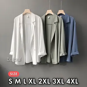 Premium Series BULBUL Blazer Kemeja Polos Kemeja Kerja Dingin Bahan Cotton Rayon Big Size Ukuran Size S M L XL 2XL 3XL 4XL XXL XXXL  XXXXL 2L 3L 4L 5L  Atasan Blouse Wanita Jumbo Atasan Big Size Kemeja Kerja Korea Baju Oversize Panjang Kantor