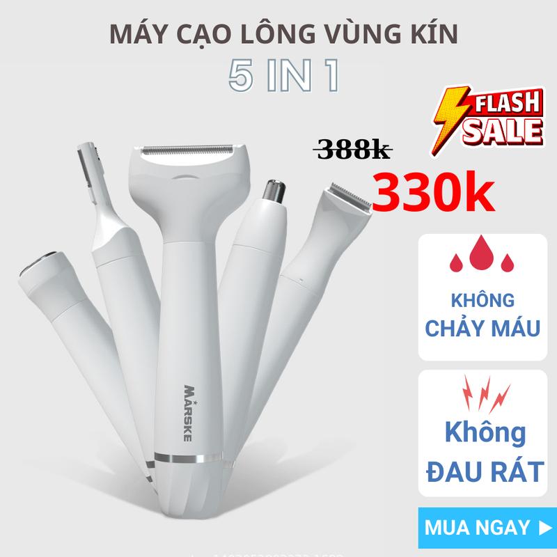 Máy Cạo Lông Vùng Kín 5 Chức Năng Cạo Lông mày, Lông Bikini, Lông Mũi, Không Gây Đau Rát Khi Sử Dụng FOSSIO F9 Máy Cạo Râu Women Nữ Cạo Râu