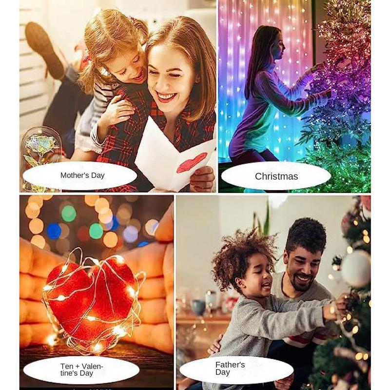 5v-usb Magic Color Leather String Lights, Led Leather String Lights Suitable for Magic Lights Outdoor Waterproof Camping Christmas Lights Atmosphere Decorative Lights, Mobile Phone App、Remote、Voice Control Lights 4