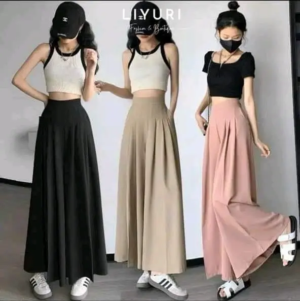 Quần xuông váy xếp ly dáng dài siêu hách dáng mã 831 Nữ Nhung Voi Women