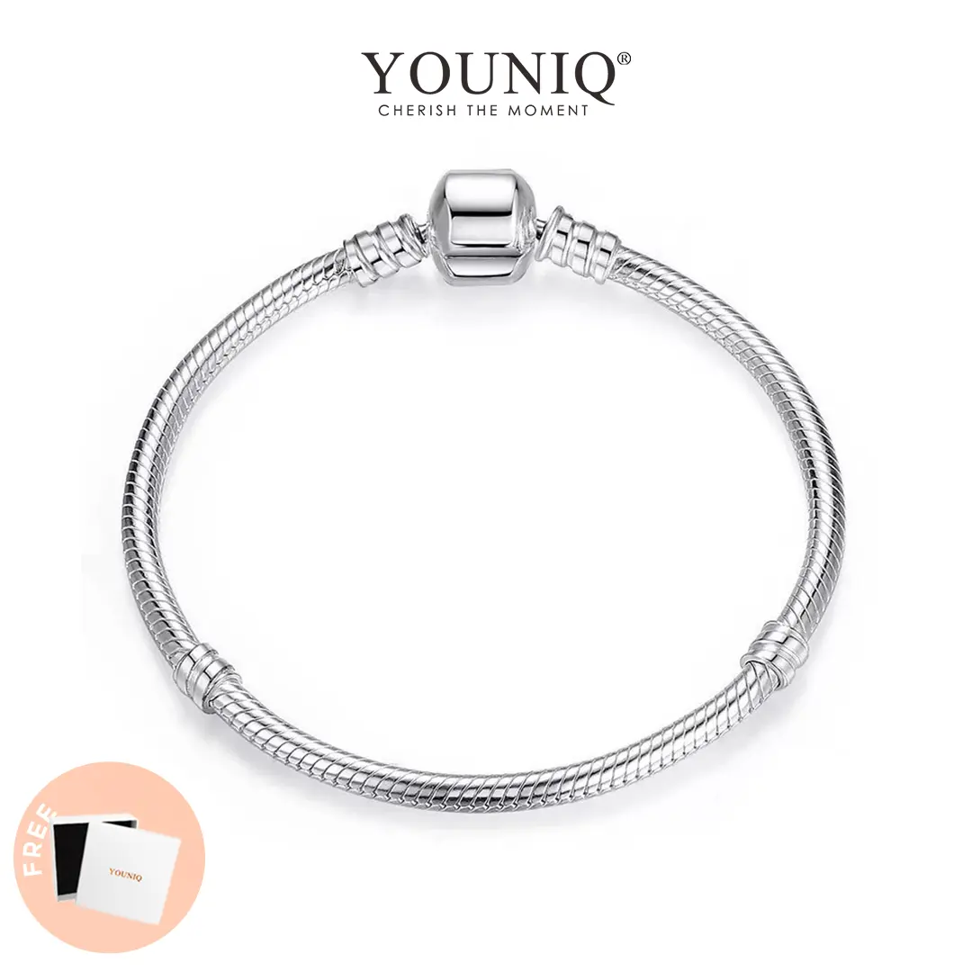 YOUNIQ 16cm / 17cm / 18cm / 19cm / 20cm Silver Charm Bracelet