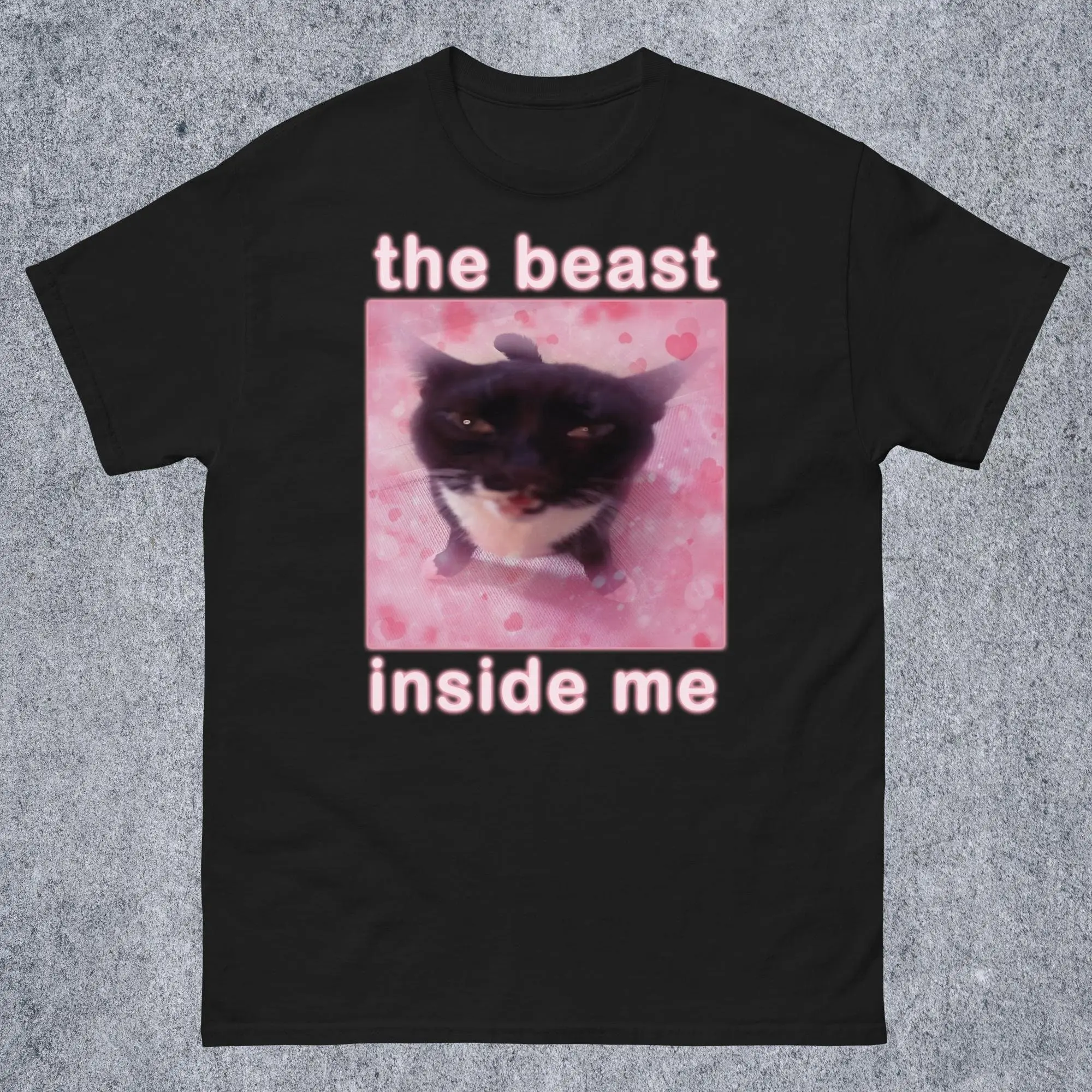 The beast inside me Funny Cat Meme T-shirt Gift for Woman, Dank Memes Tee Shirt, Inappropriate Shirts, Silly Cats Tees, Unhinged T-shirt