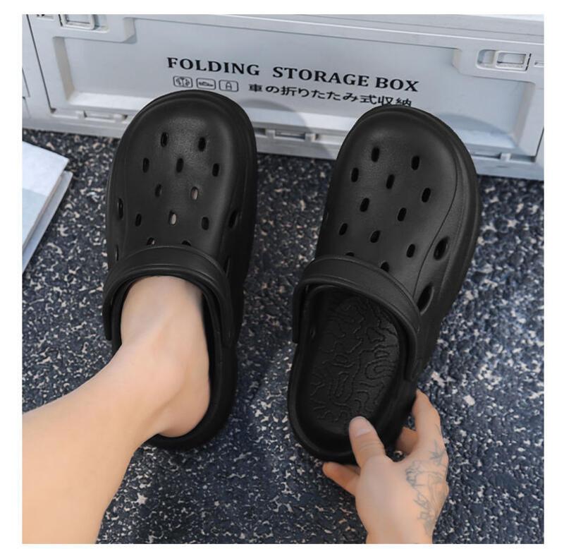 Product Introduction of Couple Hot Sale Brand Clogs Men Sandals Casual Shoes EVA Lightweight Sandles Unisex Colorful Shoes for Summer Beach 12