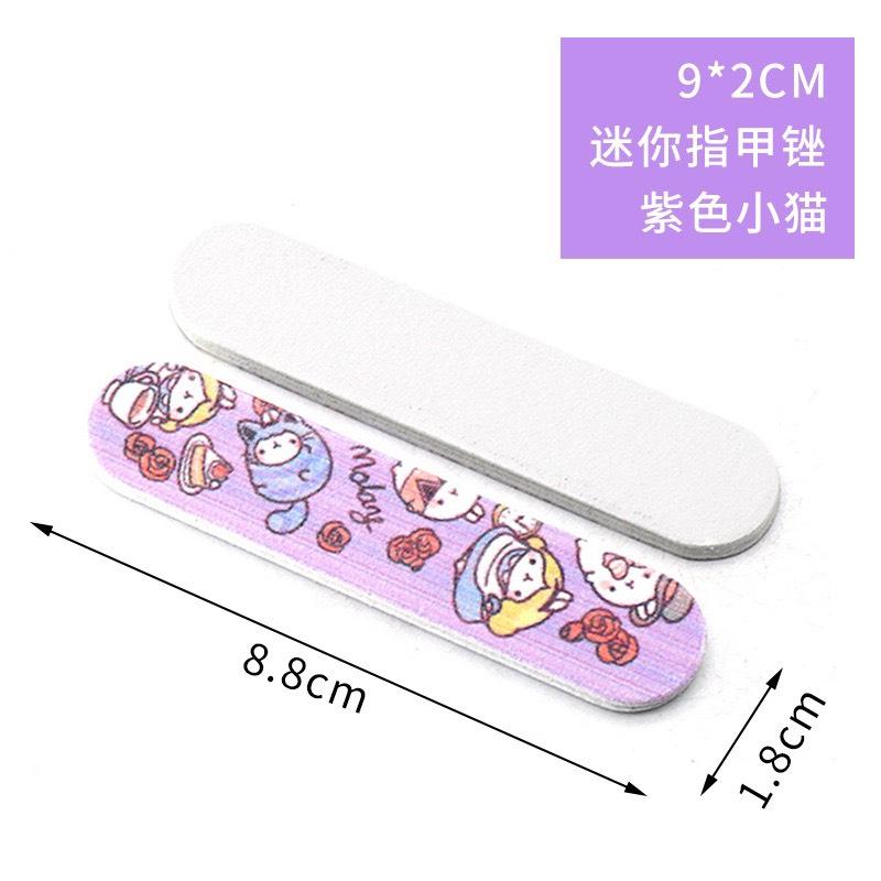 Dũa móng tay mini 9cm họa tiết màu sắc dễ thương hỗ trợ làm móng, tiện mang du lịch va ngoài phố 6
