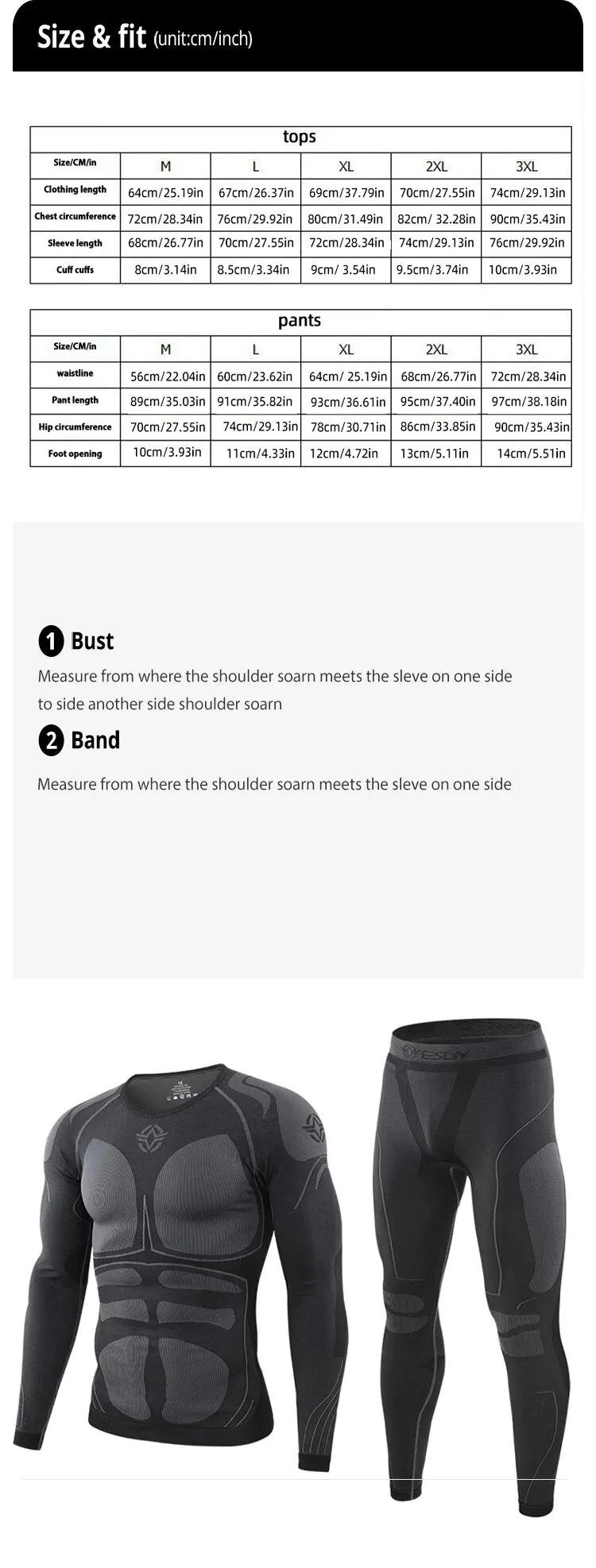 Product Introduction of Men Sport Thermal Underwear Suits Outdoor Cycling Compression Sportswear Quick Dry Breathable Clothes Fitness Running Tracksuits 0