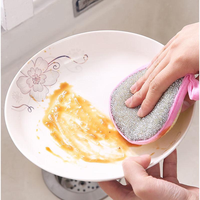 10/5/3PCS Double Side Dishwashing Sponge Dish Washing Brush Pan Pot Dish Wash Sponges Household Cleaning Reusable Kitchen Tools 3