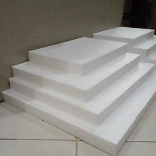 Alas Hantaran Styrofoam Gabus Putih Kotak Tebal 3cm
