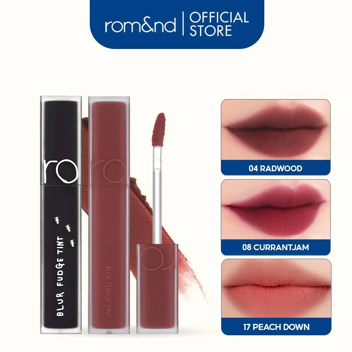 [Rom&nd] Son Kem Lì Trang Điểm Hàn Quốc Romand Blur Fudge Tint 5g Cosmetic Mỹ Phẩm