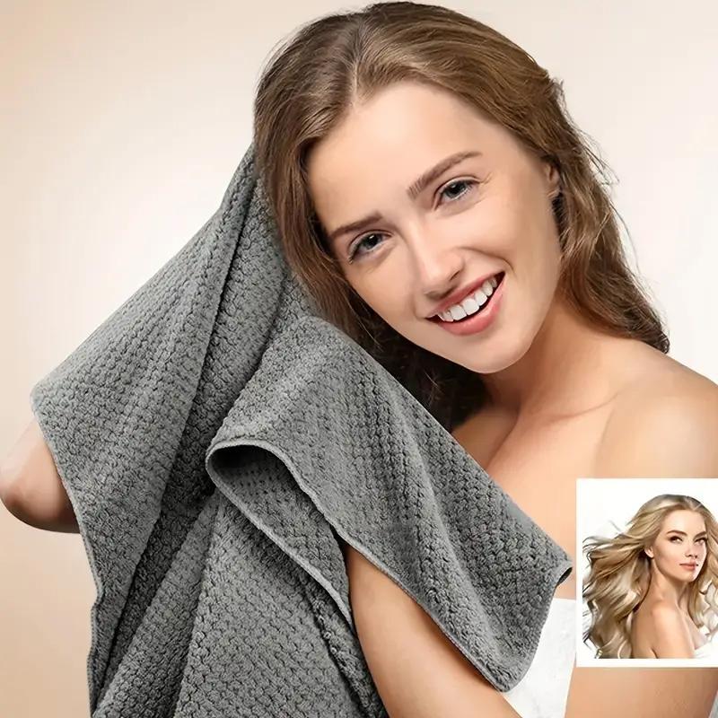 Large Hair Towel, 1 Count Soft & Skin Friendly Hair Drying Towel, Highly Absorbent Hair Towel for Bathroom, Bathroom Supplies 6