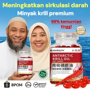 Beli 2 Gratis 1❤️✅ 100% Asli ✅Antarctic Krill Oil / Minyak Ikan / Omega3 / Minyak Krill / Meningkatkan Kesehatan Kardiovaskular / Suplemen Makanan Alami / Antarctic Krill Oil Original