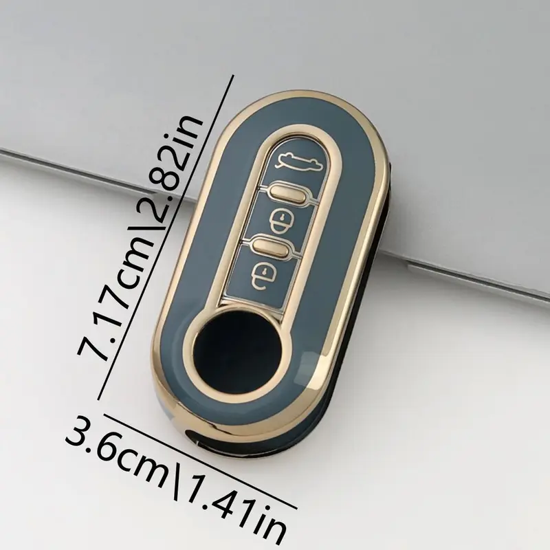 Car Key Case, 1pc Soft TPU Car Key Holder, Anti Fall & Dust-proof Key Cover for Fiat 500 for Boyue for Bravo for Iveco for Olsen, Car Key Remote Case, Automotive 1