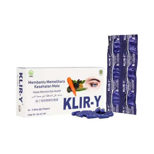 Herbal KLIR Y Strip 30 Kapsul Vitamin Memelihara Kesehatan Mata 1