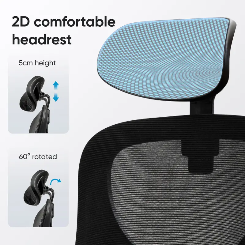 Deli Office Chair / Kursi Kantor / Kursi Kerja Jaring Dengan Senderan Kepala E4930 furniture sandaran 8