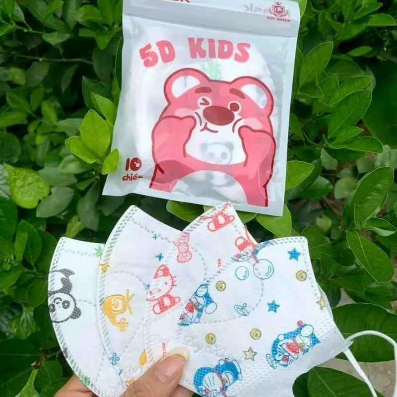 Thùng 200 chiếc Khẩu Trang 5D mask Kids cho bé 0-9 tuổi, khẩu trang 5D trẻ em chống bụi kháng khuẩn 1