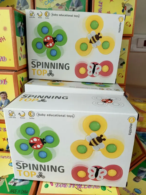 Sét 3 con quay đồ chơi cao cấp dán tường cho bé 2