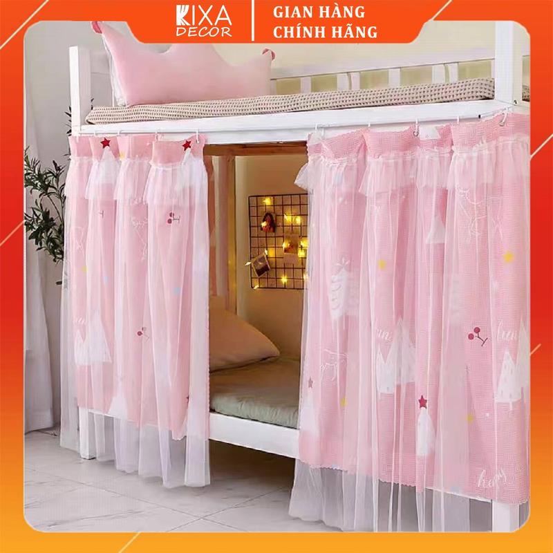 Rèm giường tầng kí túc xá KTX 2 lớp công chúa cực xinh, tạo không gian riêng tư cho các bạn ở ký túc xá các trường đại học khu công nghiệp