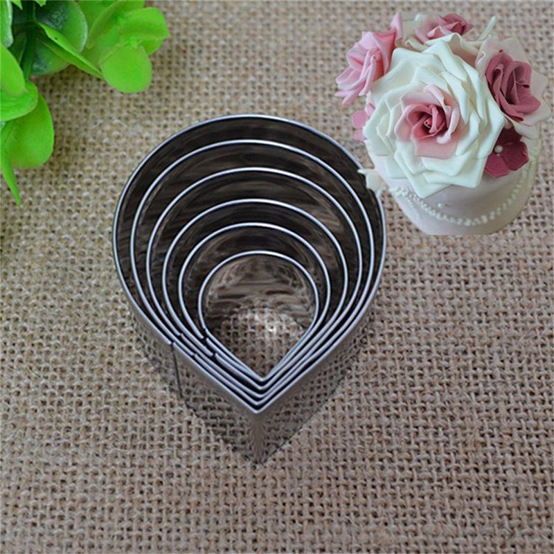 Product Introduction of [WWW] 6PCS/Set Rose Petal Mold for Cake Decor Fondant Sugarcraft Cutters Tools Mould 24