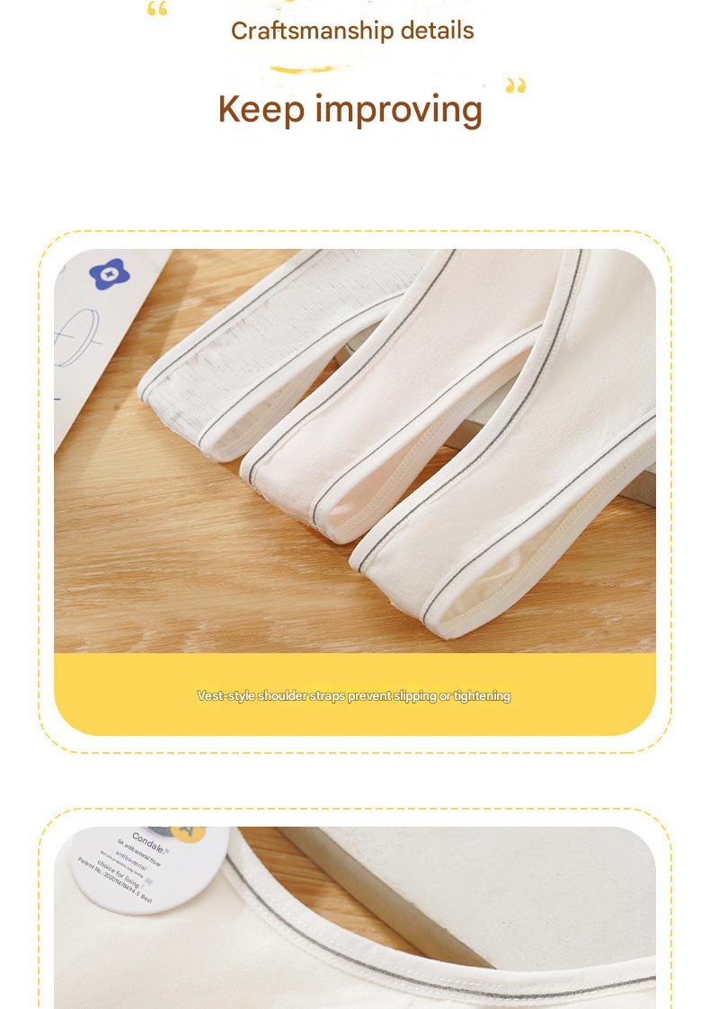 Product Introduction of Seamless broad-shouldered teenage girls undershirt developmental large plus fat comfortable soft anti-bump point without steel ring fixed cup underwear 19