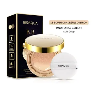 【BPOM】BIOAQUA Air Cushion BB Cream CC Cushion  waterproof concealer makeup lasting foundation colour correcting 20g Cover Wajah