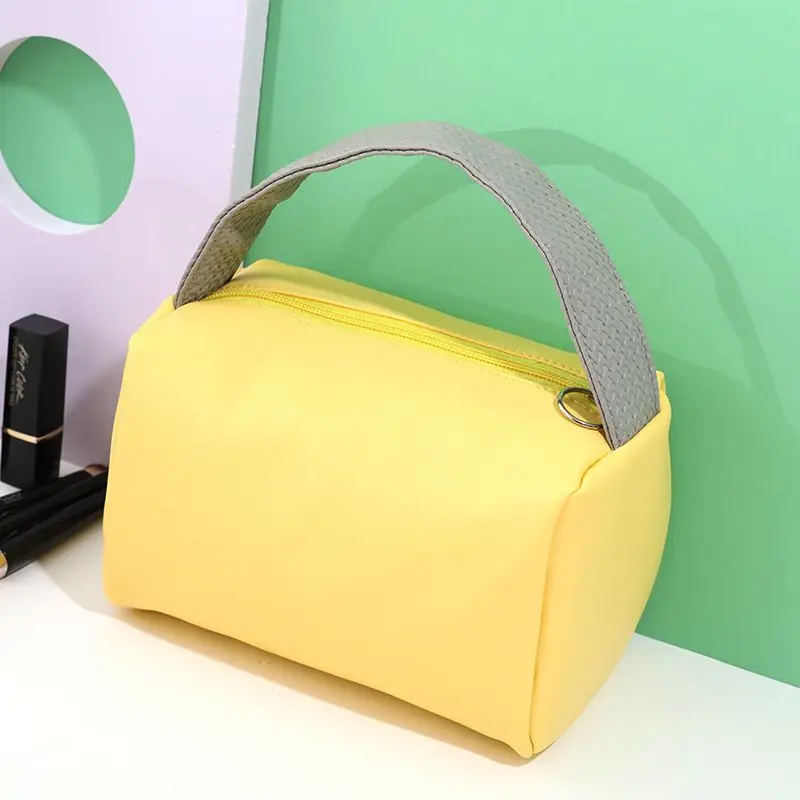Túi Trang Điểm, Thiết Kế Màu Pastel Đáng Yêu Và Dễ Thương, Sức Chứa Lớn, Dành Cho Phụ Nữ, Không Thấm Nước, Thích Hợp Đi Du Lịch, Làm Bằng Vải Bố Sang Trọng, Túi Đựng Mỹ Đồ Vệ Sinh Cá Nhân, Phong Cách Hàn Quốc, Túi Đựng Mỹ Phẩm 4