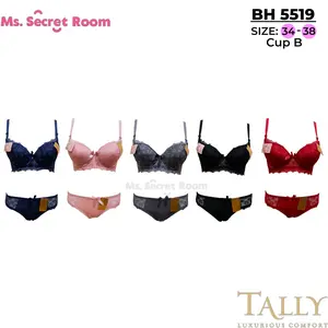 Tally Bra 5519 Bh Set Cd Celana Dalam | Cup B | 3/4 Cup | Ada Kawat | Busa Tipis | Size 34 – 38 | Kait 3 | Bahan Renda Halus Tally Bra 5519 Bh Set Cd Celana Dalam | Cup B | 3/4 Cup | Ada Kawat | Busa Tipis | Size 34 – 38 | Kait 3 | Bahan Renda Halus