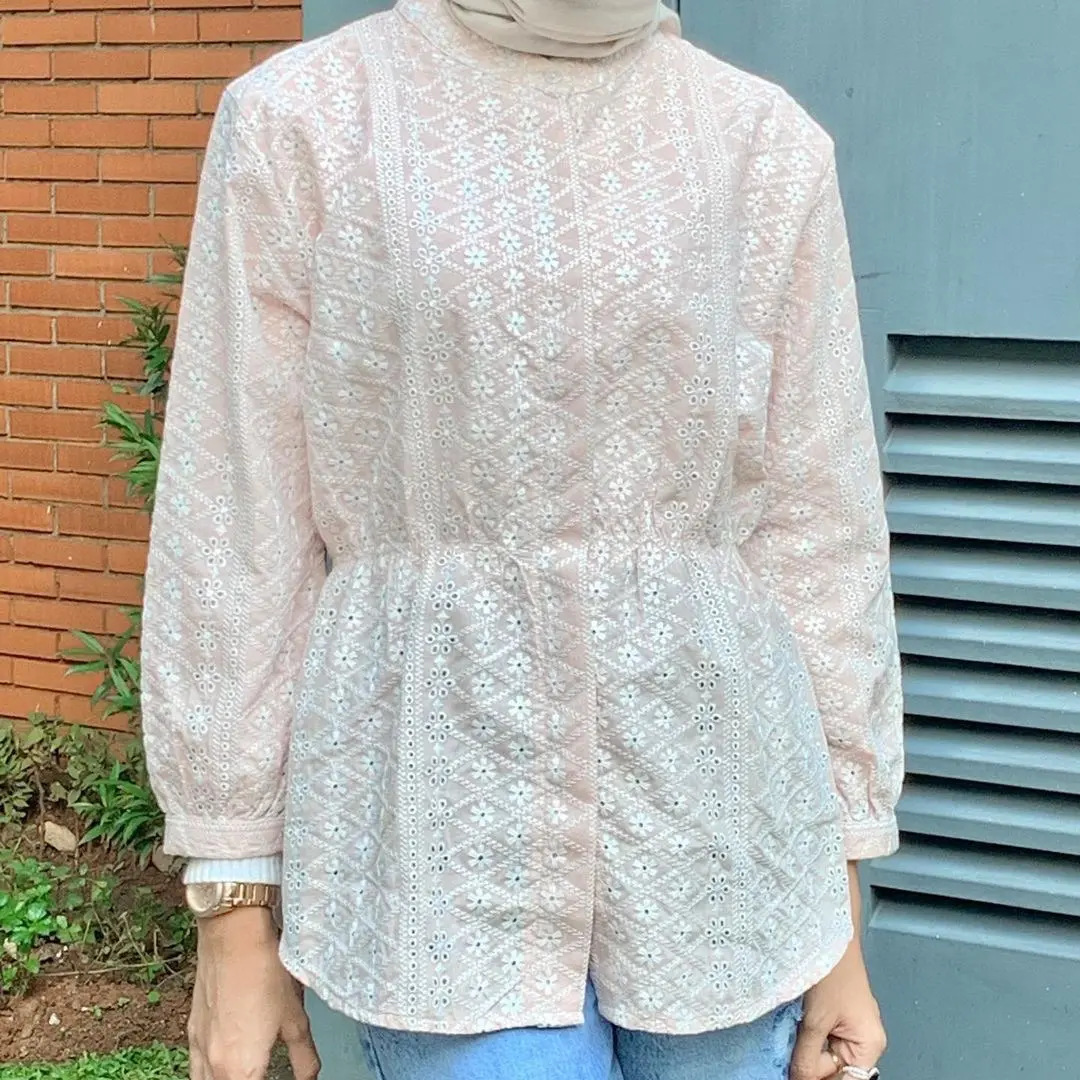 (TANPA FURING) ALYSSA SHIRT / KEMEJA KATUN BORDIR / EMBROIDERY SHIRT