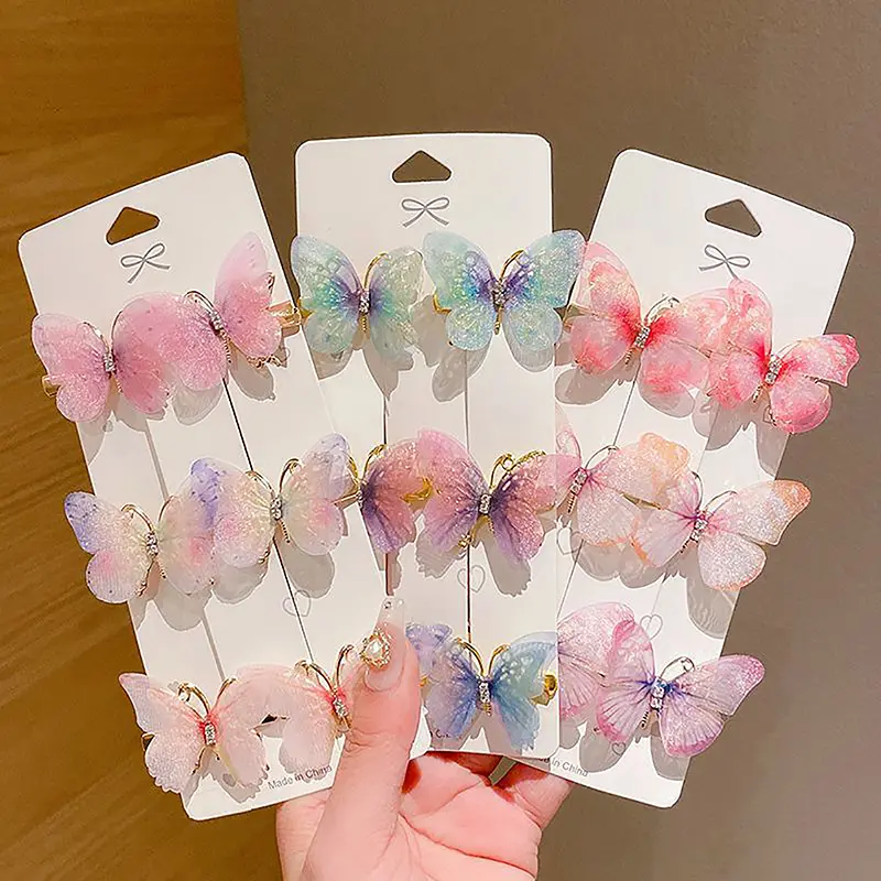Kẹp Tóc Hình Bướm, Đầy Màu Sắc Ngẫu Nhiên, Dành Cho Bé Gái Và Phụ Nữ, Kẹp Tóc, Đồ Trang Trí Tóc Ngọt Ngào, Phụ Kiện Cài Tóc Cầu Vồng, Phụ Kiện Tóc Thời Trang 1