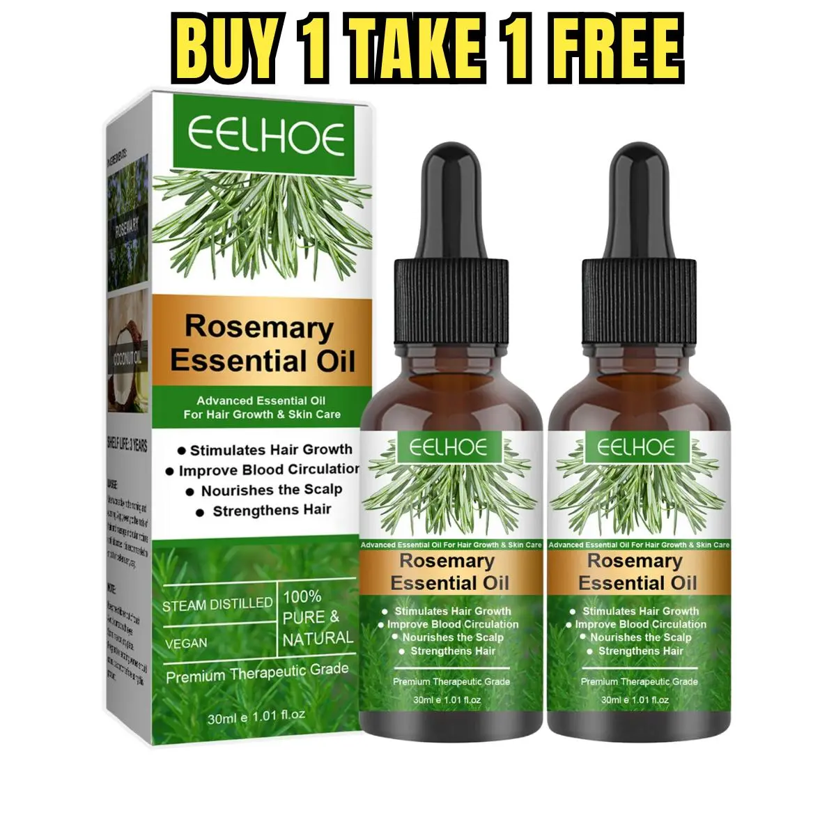 BUY 1 TAKE 1 Essence Rosemary Oil Nourish the Scalp Stimulates Growth Hair Strengthening Roots