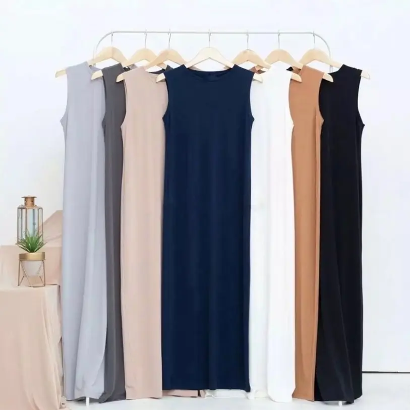INNER DRESS SLEEVELESS by Abraj Wear Casual Fit