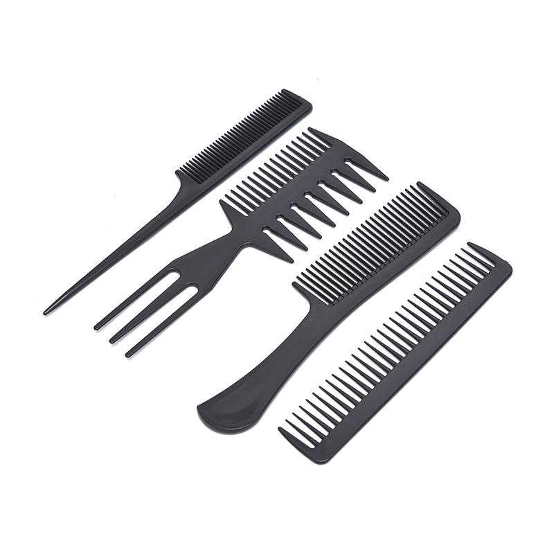 10Pcs Hair Styling Black Comb Set Professional Salon Anti-Static Barbers Combs 2