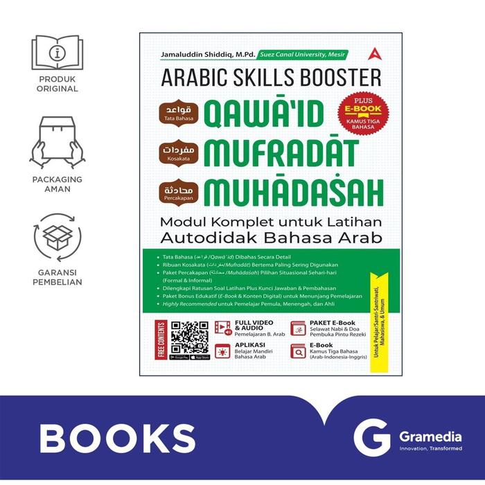 Gambar Buku Arabic Skills Booster: Qawaid, Mufradat, Muhadasah ( Jamaluddin Shiddiq, M.Pd. ) dari Gramedia Kota Bandar Lampung Tokopedia