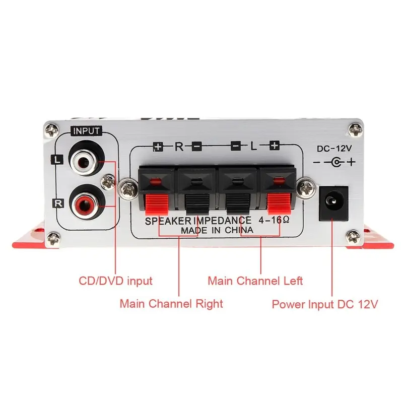 ( Dikirim Dari Jakarta )Amplifier Hi-Fi Stereo Amplifier Speaker Power Stereo Lepy Hi-Fi Mini Amplifier Speaker 2 Channel 20W - Handphone USB Penguat Daya Audio Adaptor Ampli Mini Amplifier Power Speaker Full Bass Subwoofpower ampli 2A Adaptor Red 5
