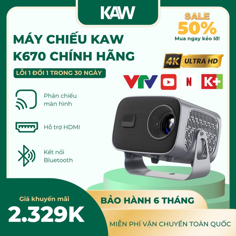  Máy Chiếu Mini Cao Cấp 4K K670  kết nối wifi bluetooth nhỏ gọn Bảo hành 12 tháng Projector Xem Phim 
