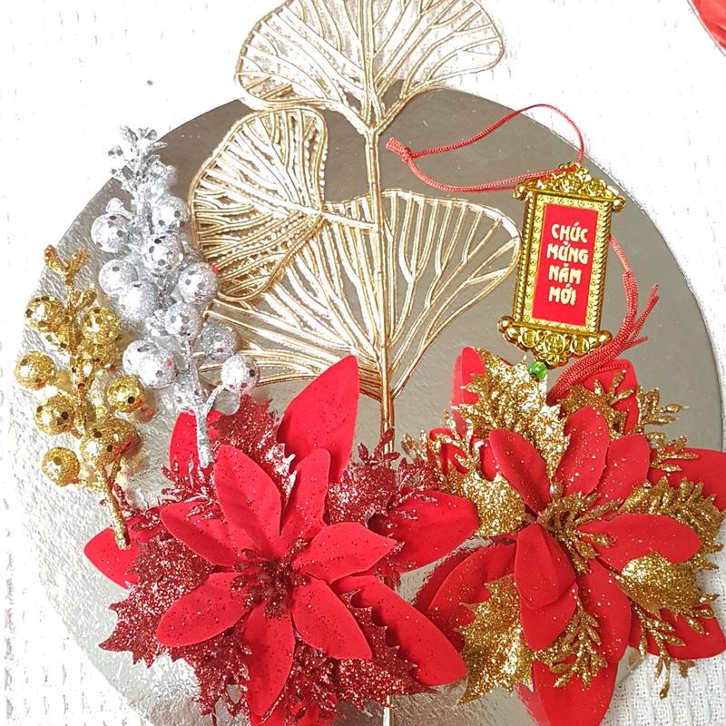 khay trang trí tháp bánh, nước ngọt, giỏ quà dịp lễ Tết, Giáng Sinh Tranh