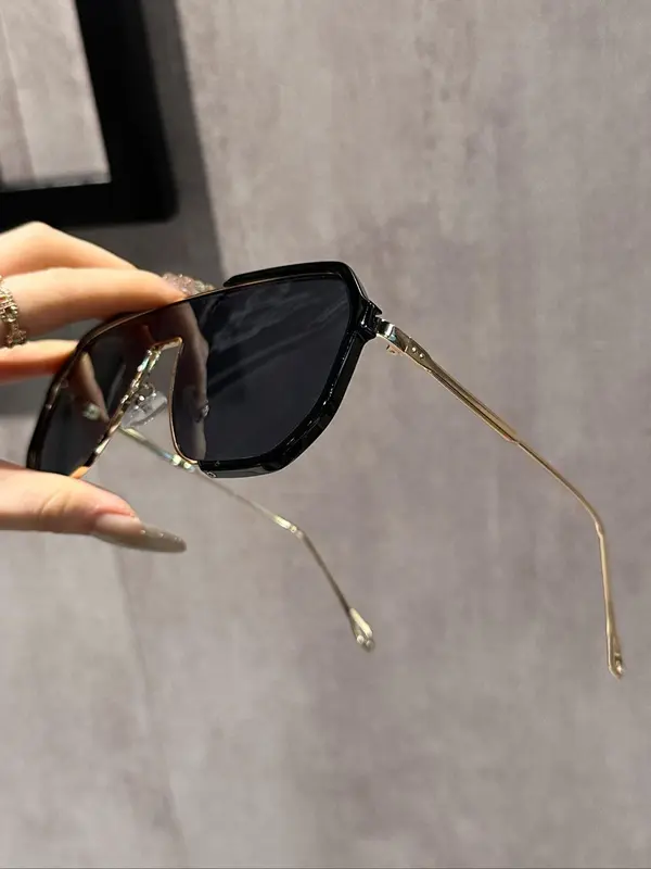 Unisex Vintage Metal Frame Sunglasses for Women, Trendy Casual Thin Sunglasses for Everyday Use, Modern Fashion Accessories for Outdoor Activities 5