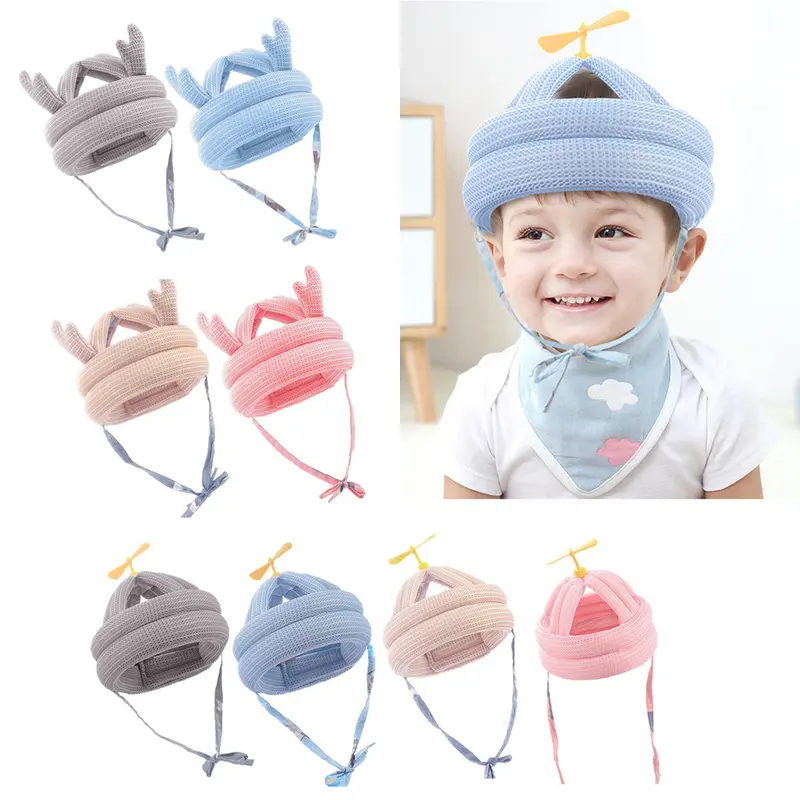 BOWA-Mũ Chống Va Chạm Cho Trẻ Mới Biết Đi, Có Thể Điều Chỉnh, Thoáng Khí, Chống Sốc, Cho Đầu Kem Voi 0