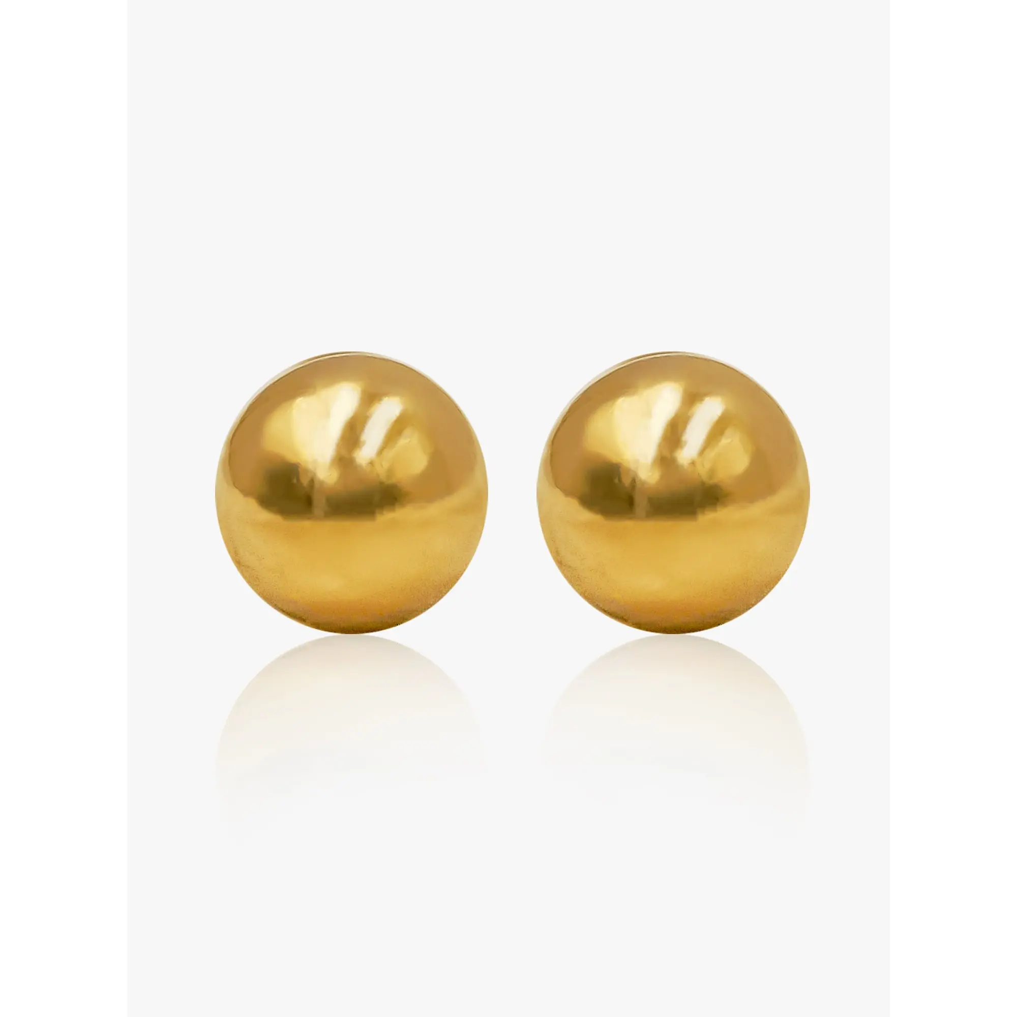 916 Gold Round Ear Studs (Unisex)