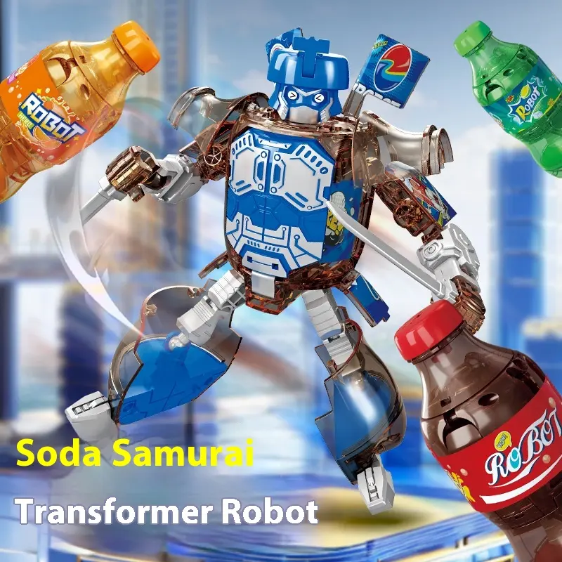 Bottle Can Transforming Toys Deformation Robot Model Children's Educational Toys Boy Assembly Model Gift