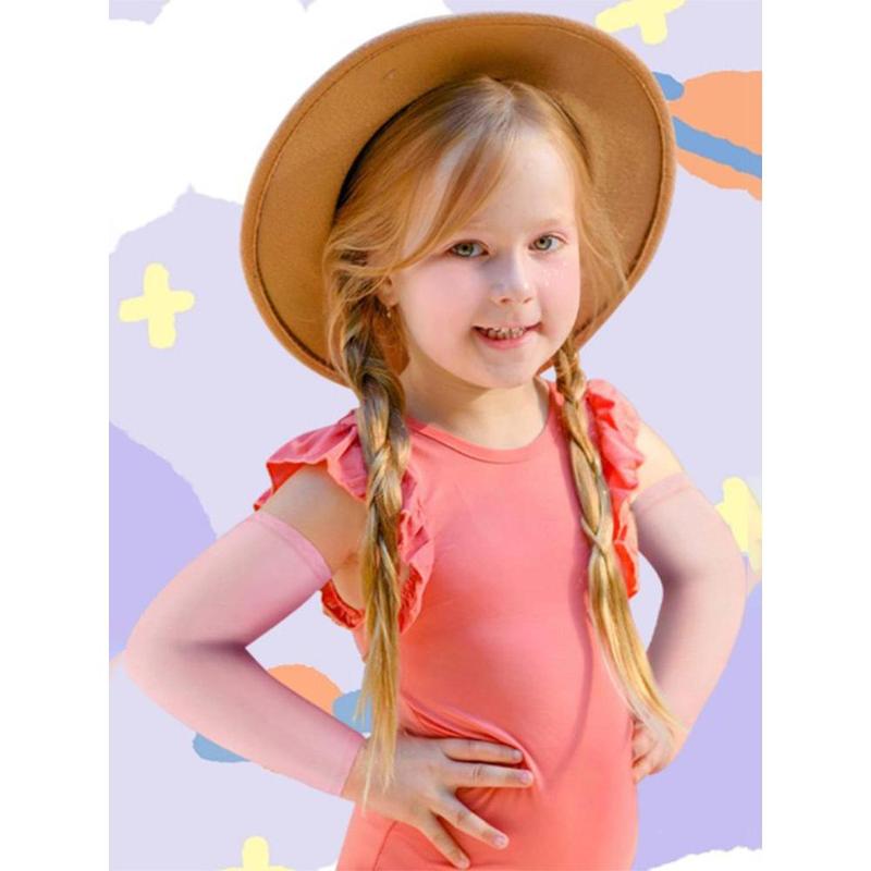 1 Pair Kids Sports cooling Arm Sleeves Cover Sun UV Protection For 5-12 Years Girls Boys Elastic Ice cuff Cycling Arm Warmer 1