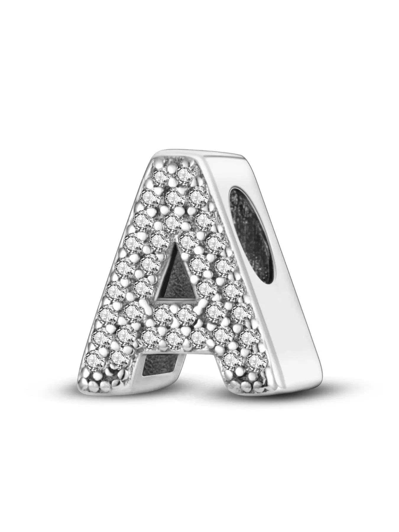 Rhinestone Decorated Letter A Design Pendant Charm,  Fashionable Jewelry Making Supplies for Women & Girls, Diy Jewelry Accessories for Bracelet Necklace Earrings