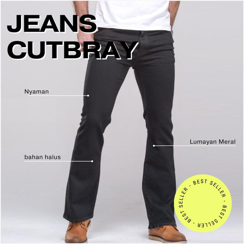 Product Introduction of Celana Panjang Jeans Cutbray Pria Dewasa Size 27-32 Denim Stretch Lembut 2