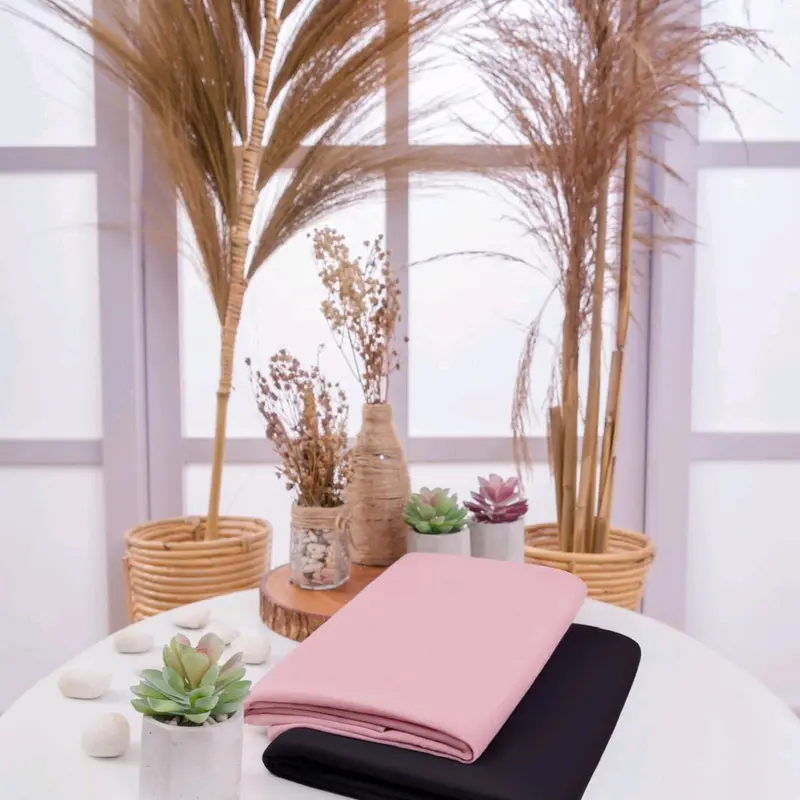 Cinta Khimar Hijab pashmina instan kancing bahan Ceruti babydoll Polos 0