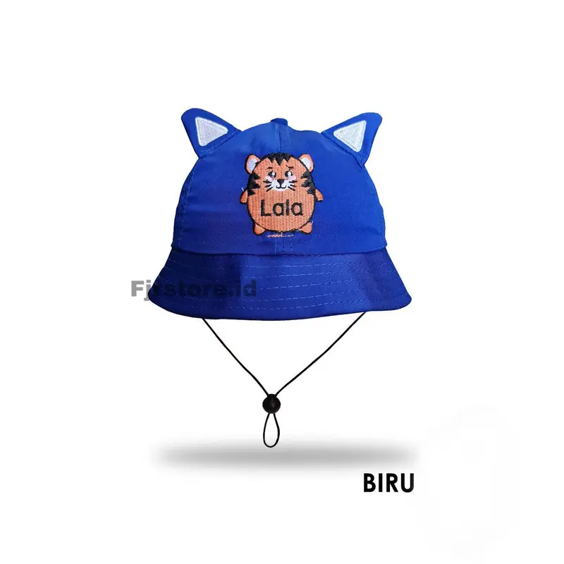 Topi Bucket Hat Anak Motif Bordir Wisky-Squishy | Bucket Anak Laki-Laki Dan Anak Perempuan 0