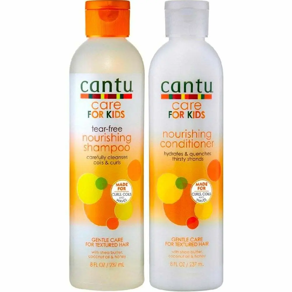 Cantu Care for Kids Tear-Free Nourishing Shampoo & Conditioner | Hydrates 8oz each